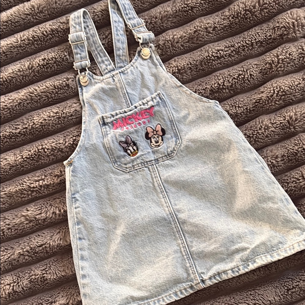 Disney Denim Overall Dress by Zara